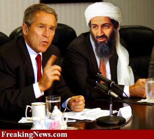 George bush and Bim laden